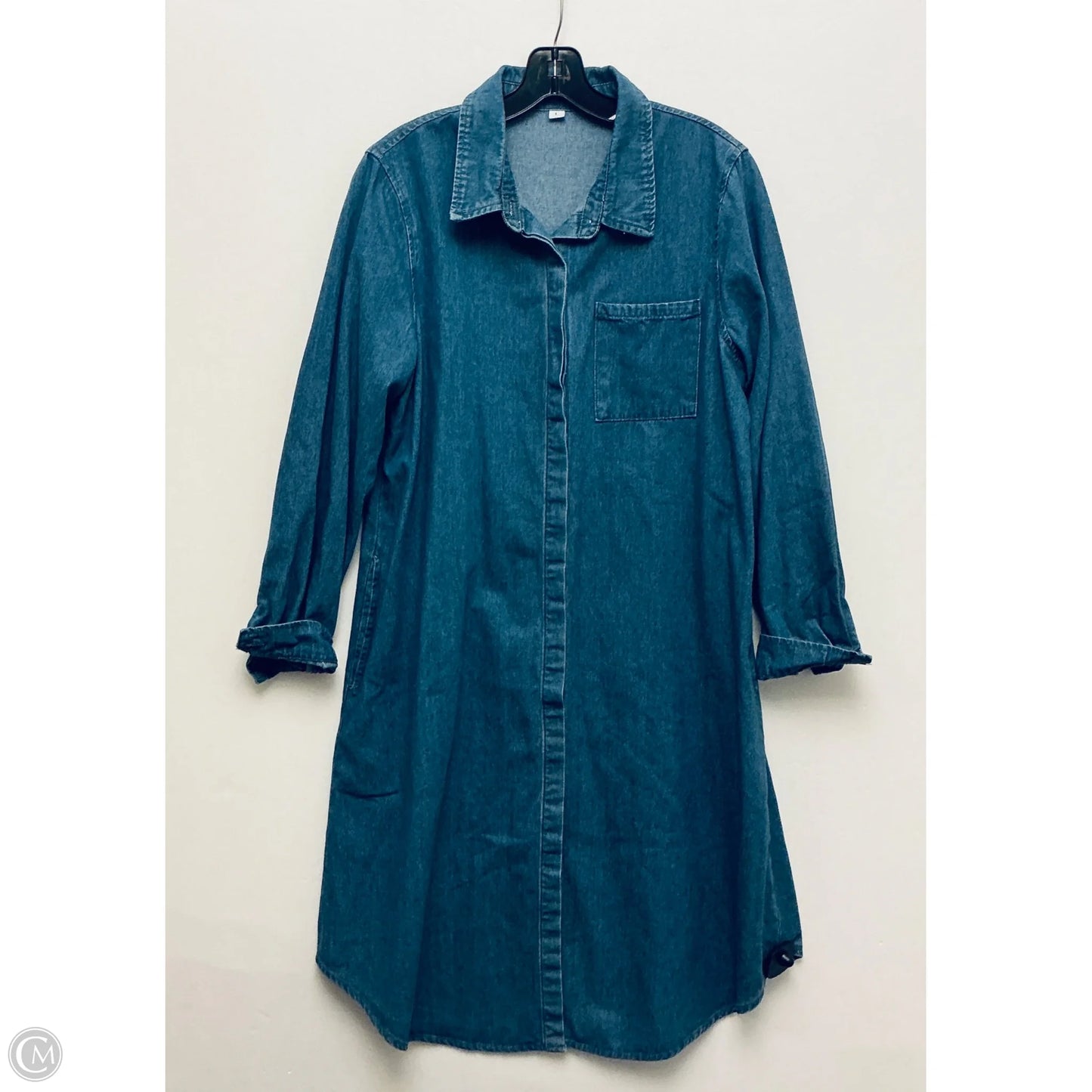 Dress Casual Maxi By Clothes Mentor In Blue Denim, Size: L