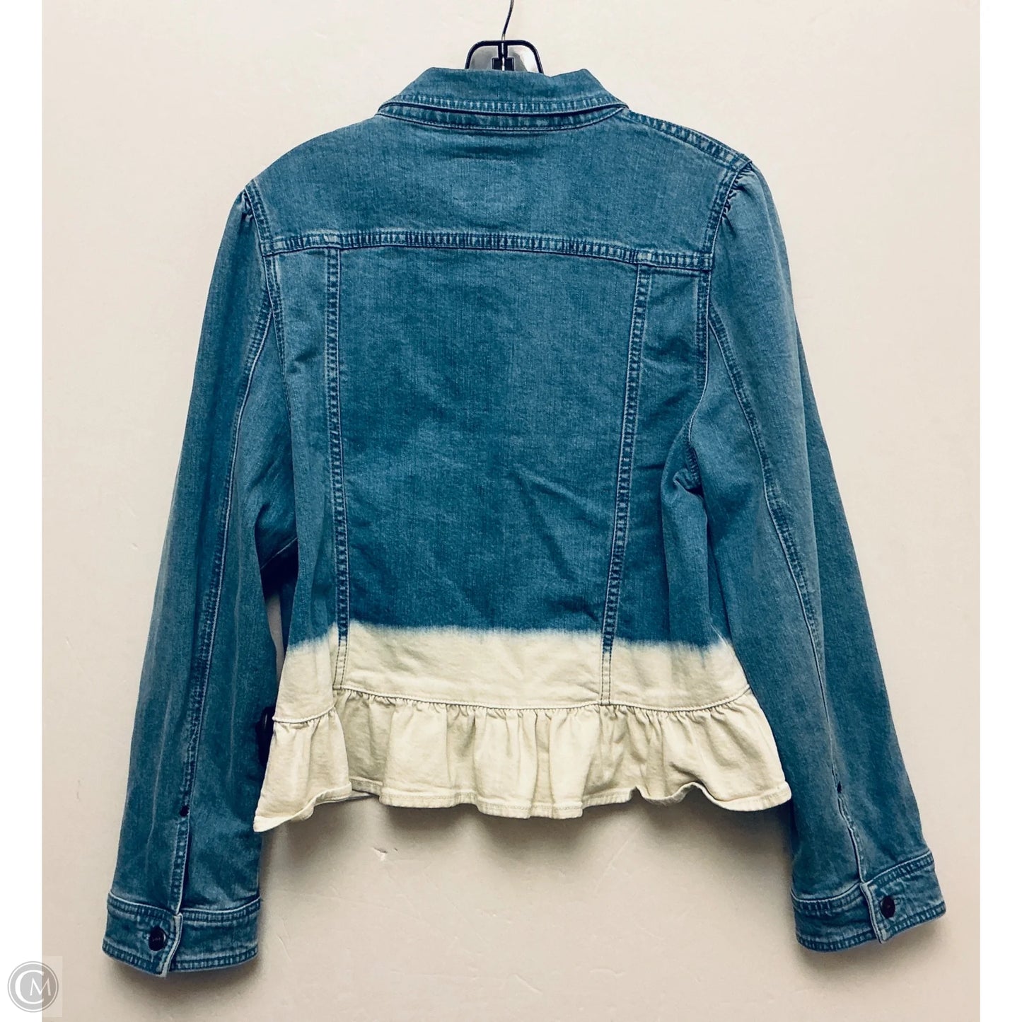 Jacket Designer By Kate Spade In Blue Denim, Size: Xl