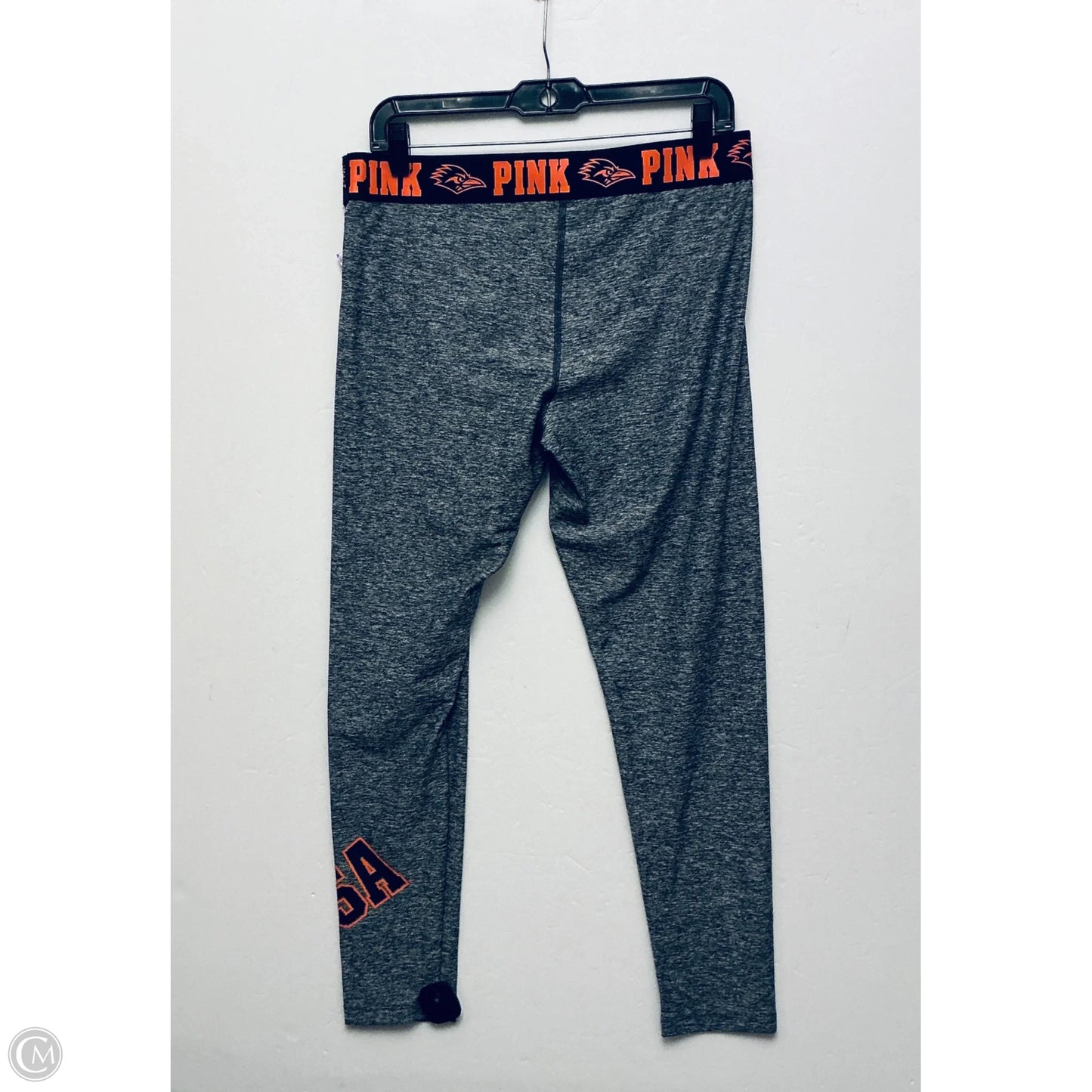 Athletic Leggings By Pink In Grey, Size: L