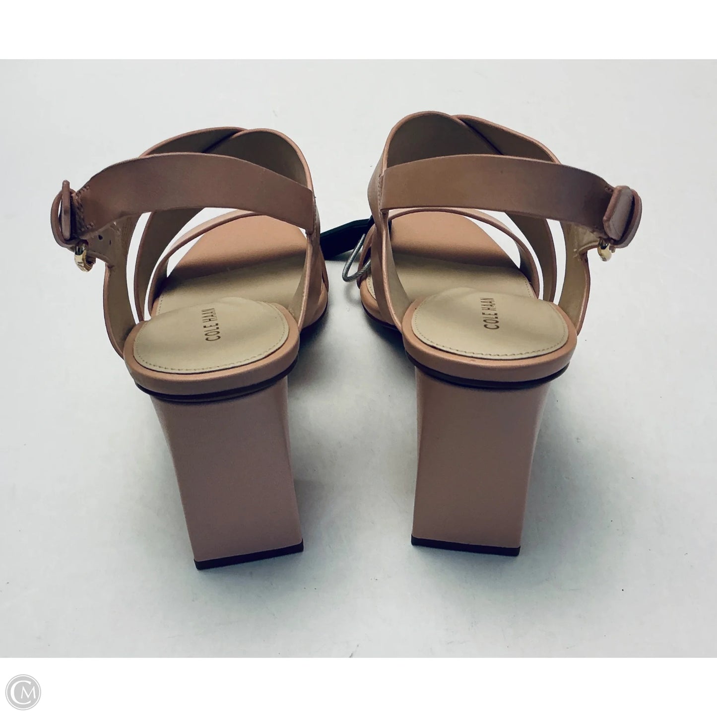 Sandals Heels Block By Cole-haan In Peach, Size: 9