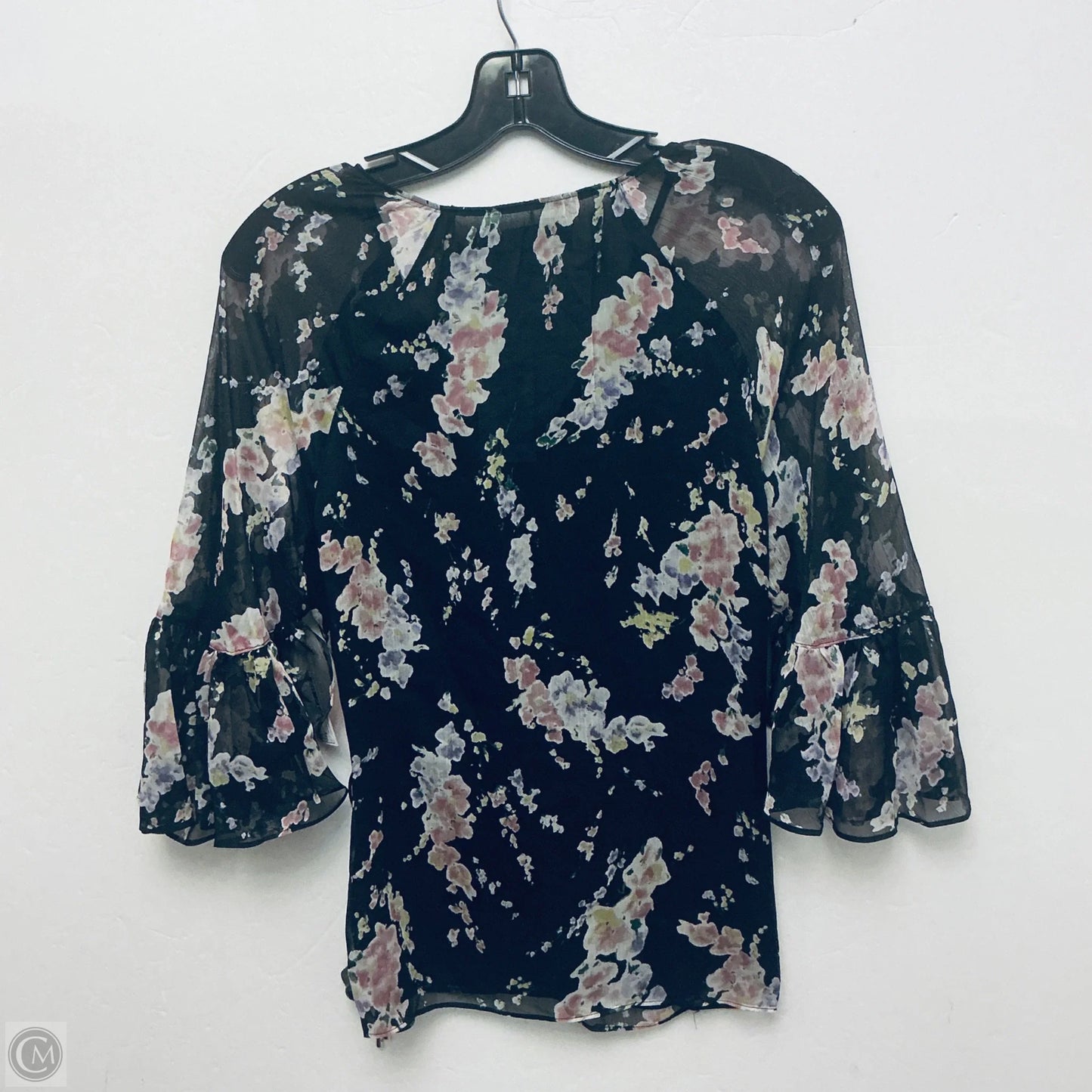 Top Short Sleeve By Lauren By Ralph Lauren In Black, Size: S