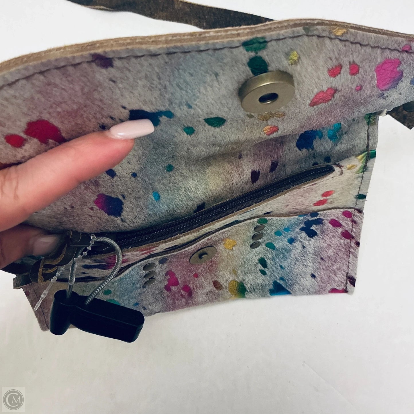 Crossbody Leather By Clothes Mentor, Size: Small
