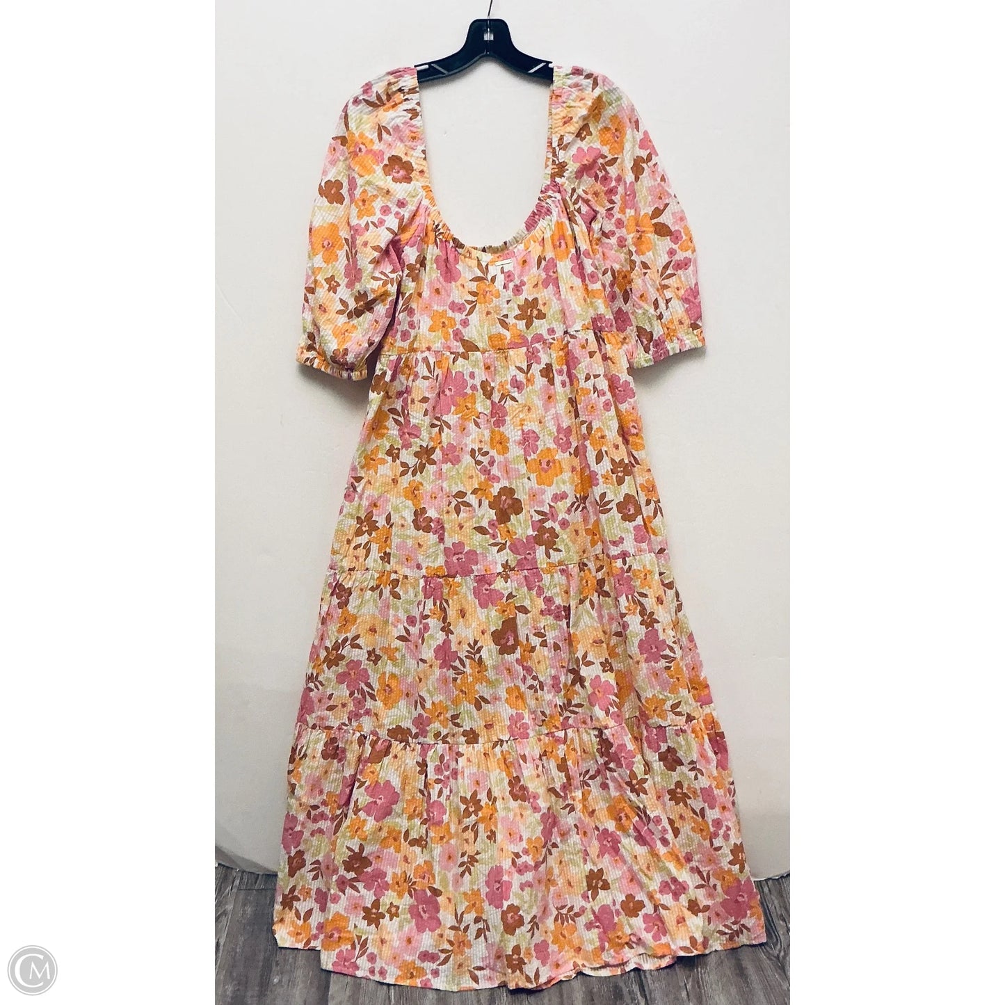 Dress Casual Maxi By Billabong In Floral Print, Size: L