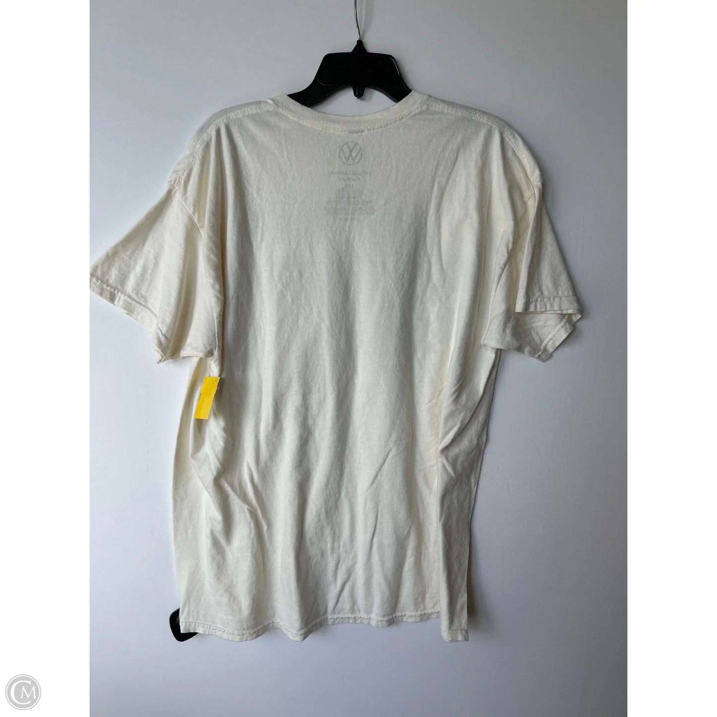 Top Short Sleeve Basic By Clothes Mentor In Cream, Size: L