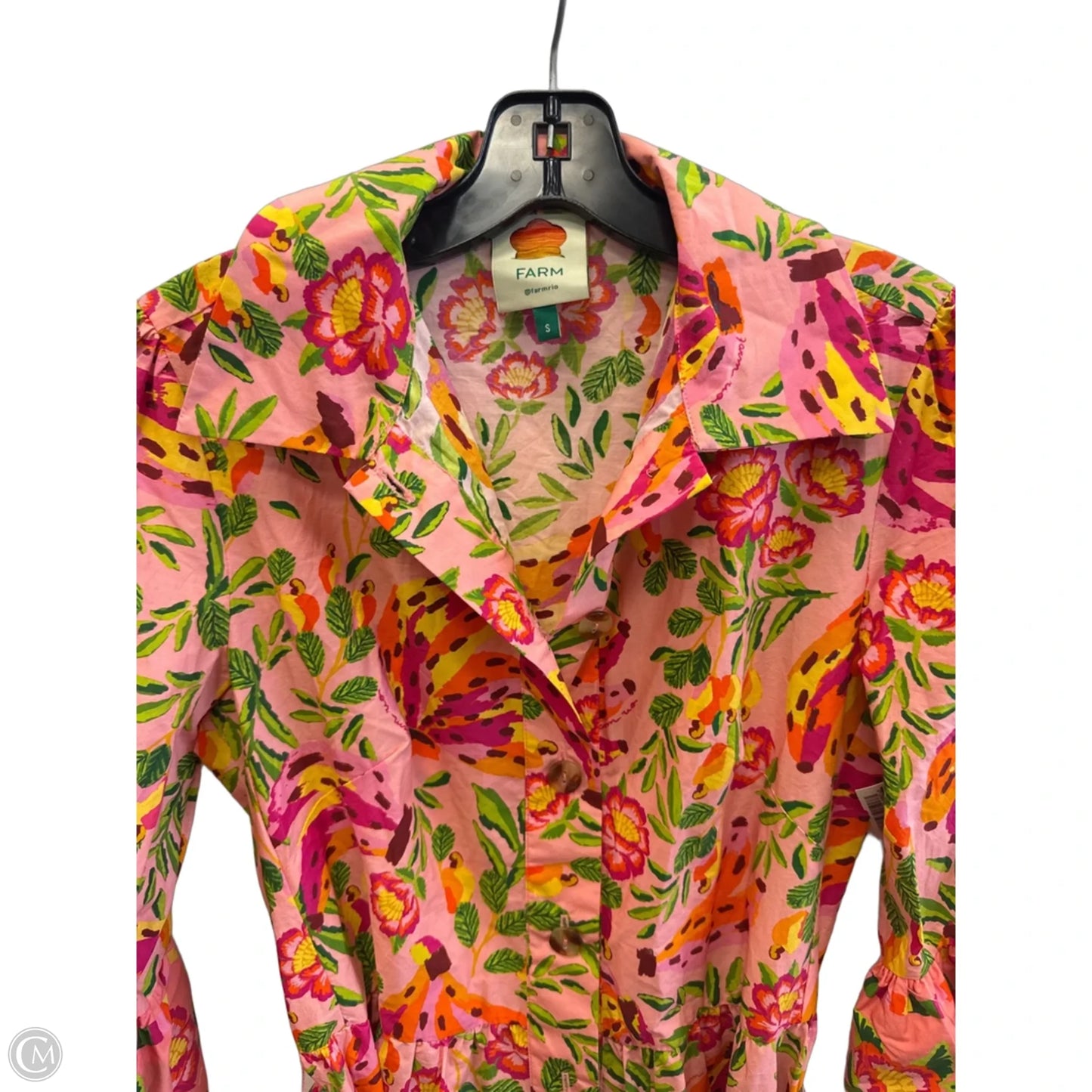 Dress Casual Short By Farm Rio In Floral Print, Size: S