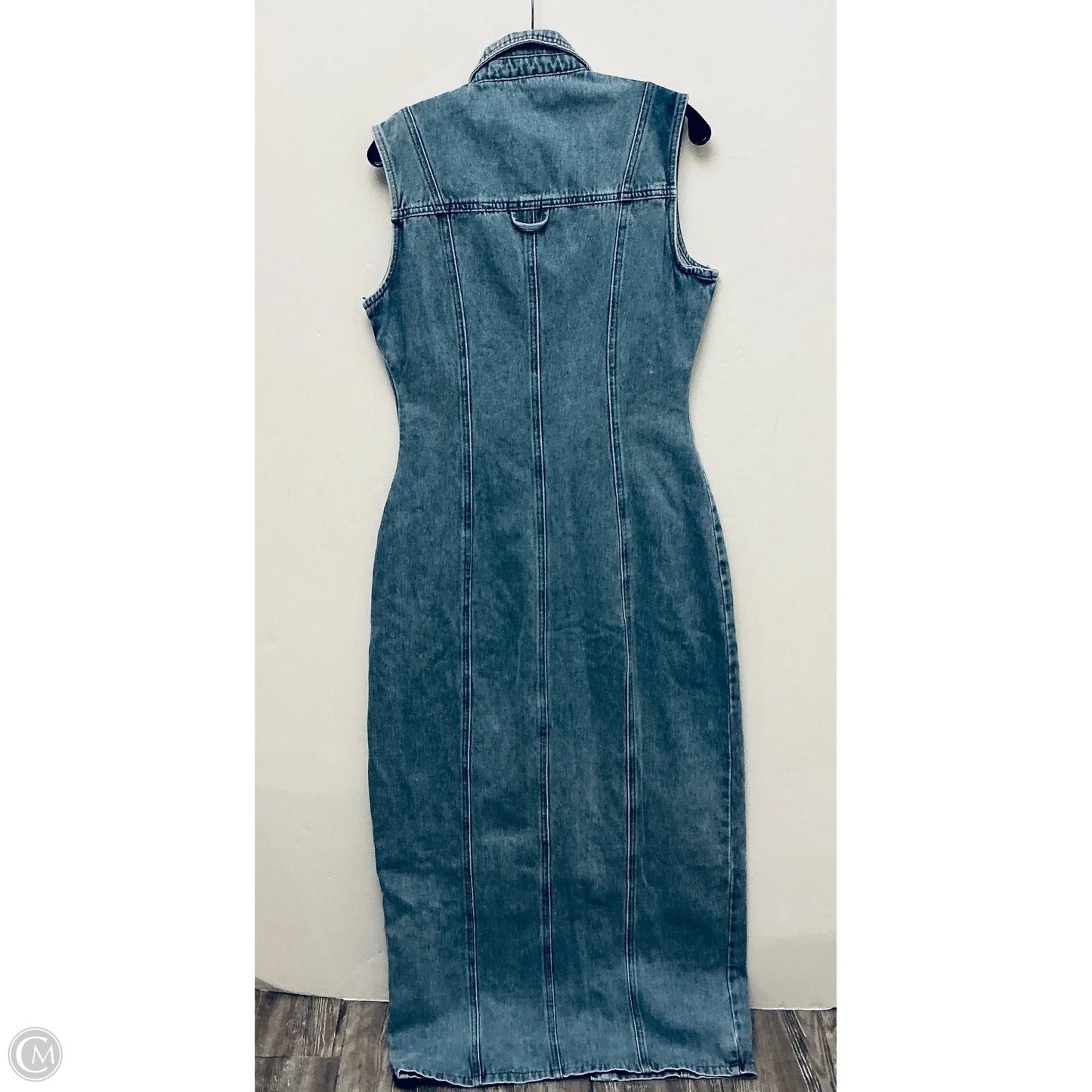 Dress Casual Maxi By Fashion Nova In Blue Denim, Size: M