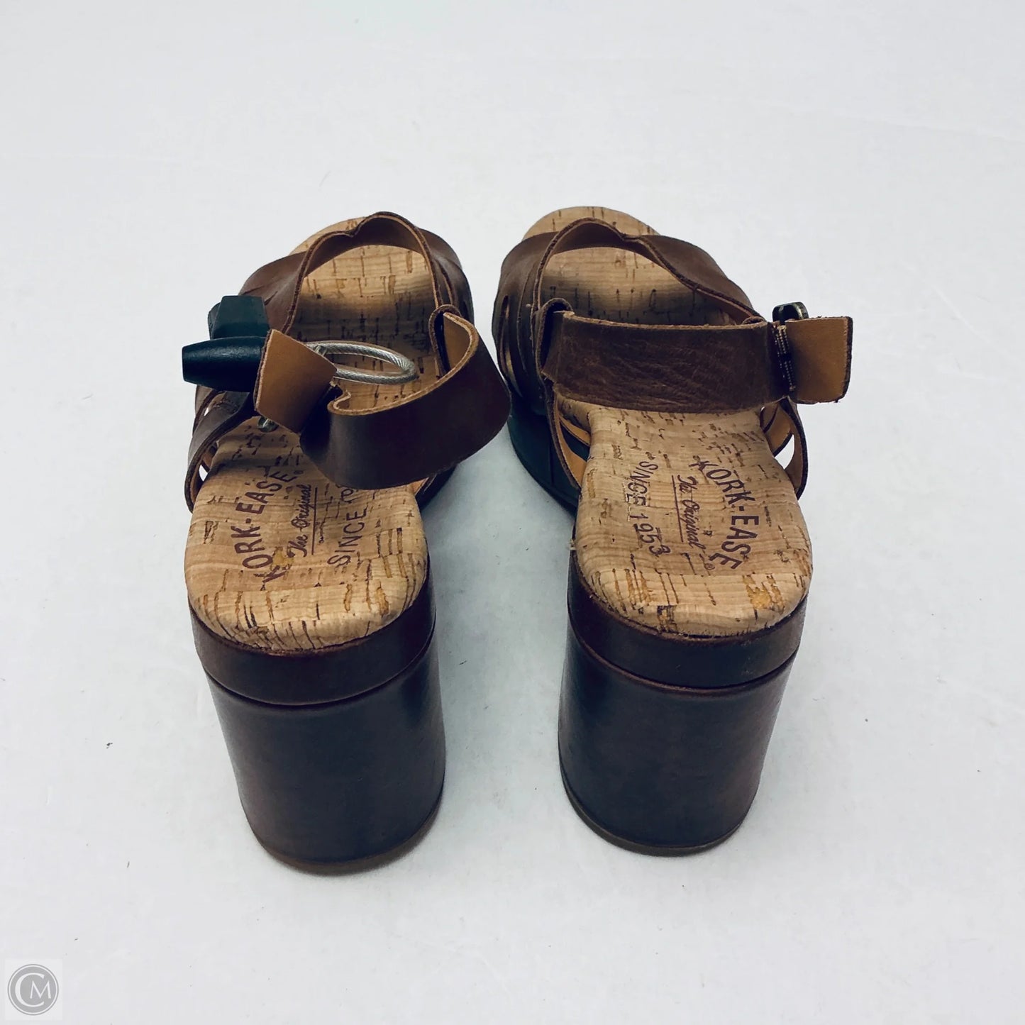 Sandals Heels Block By Kork Ease In Brown, Size: 6