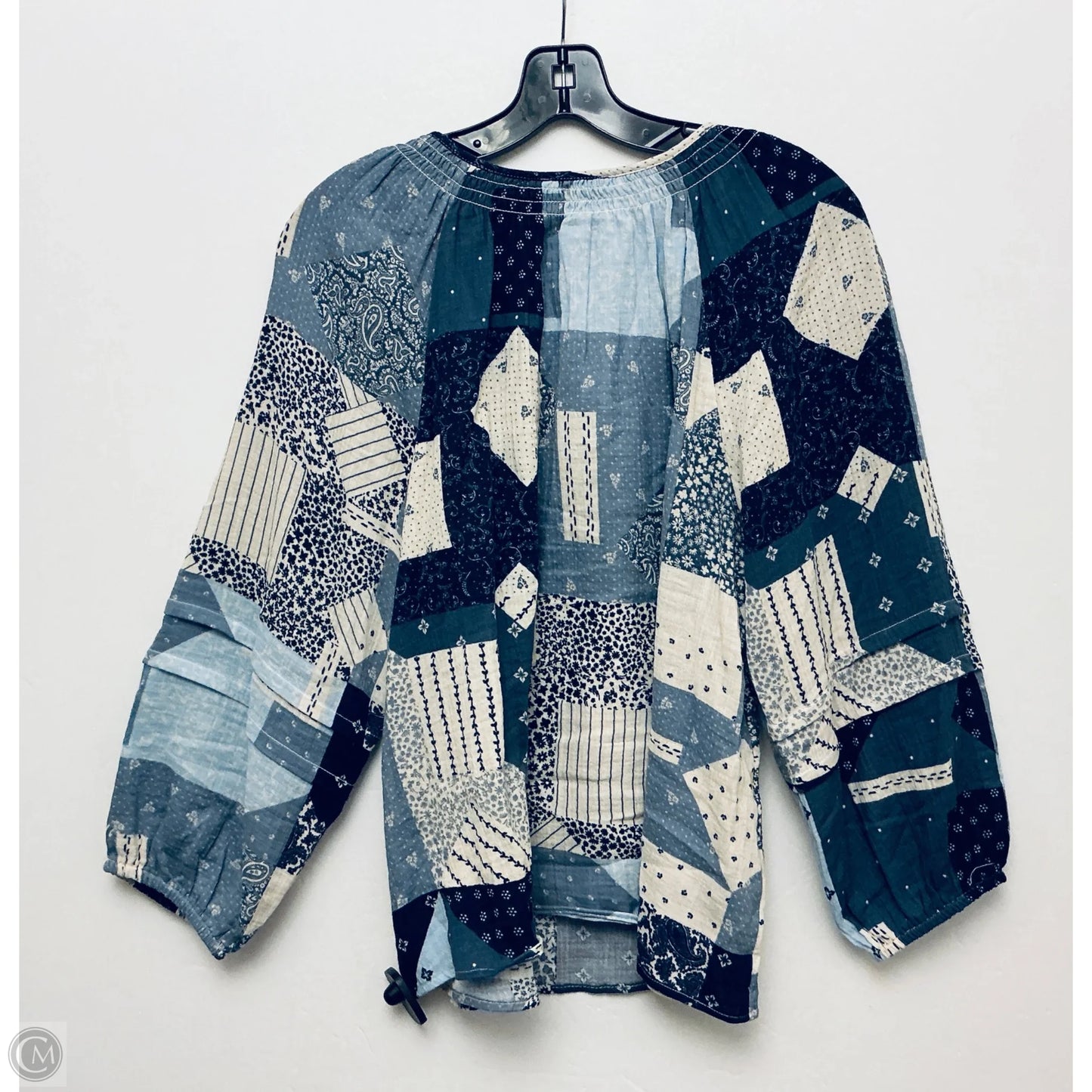 Top Long Sleeve By Wonderly In Blue, Size: L