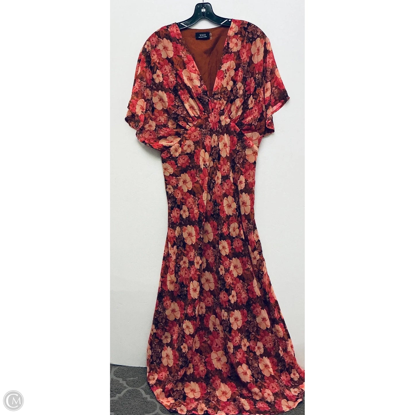 Dress Casual Maxi By Vici In Floral Print, Size: Xl