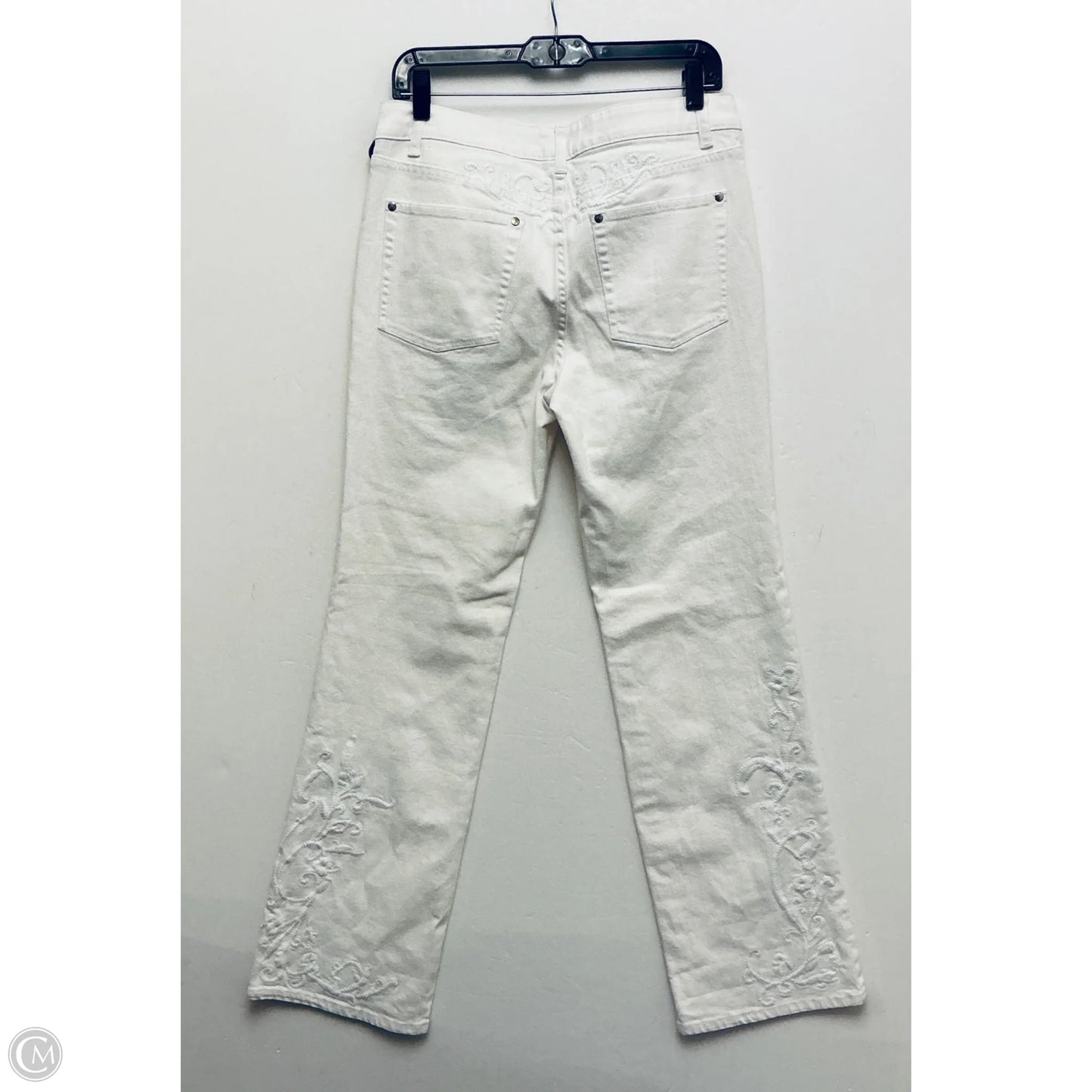 Jeans Straight By White House Black Market In White, Size: 10