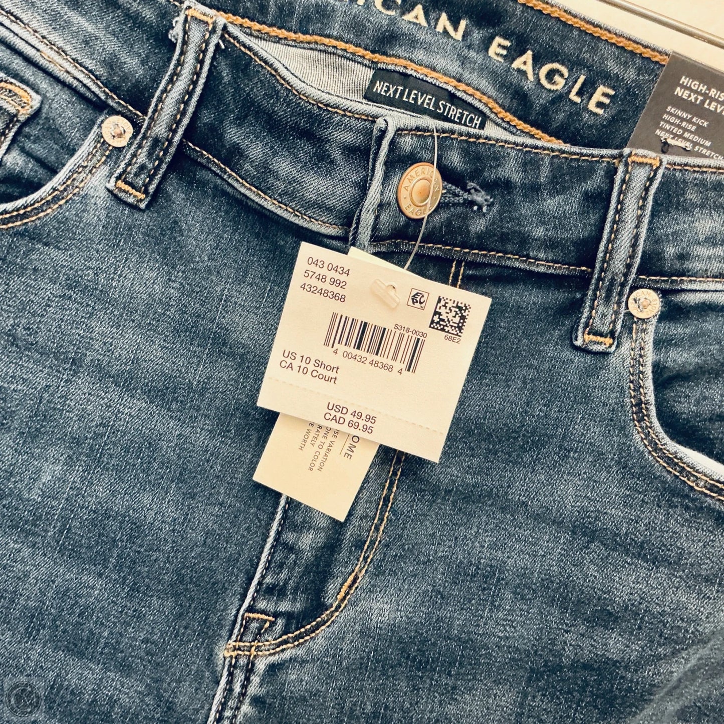 Jeans Skinny By American Eagle In Blue, Size: 10