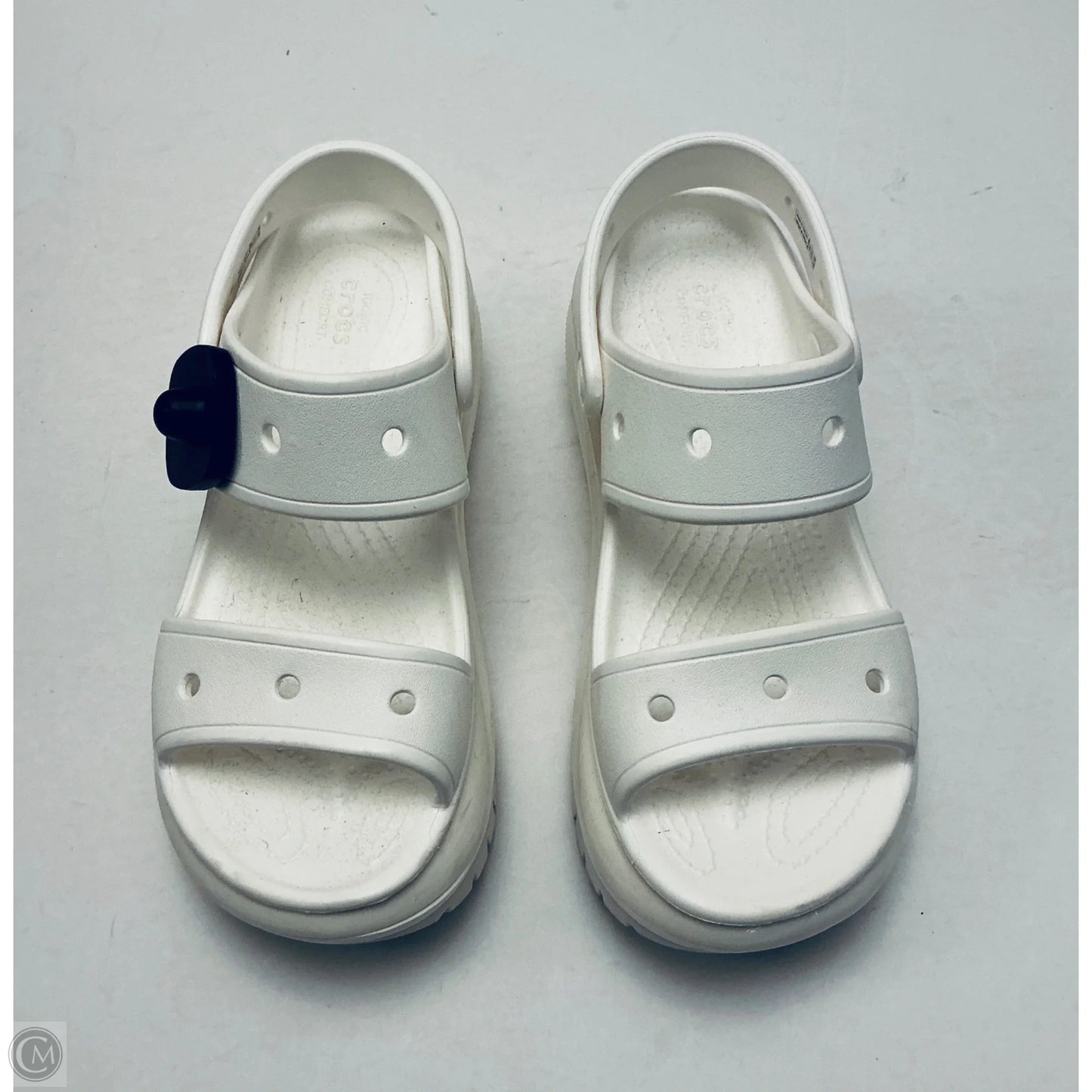 Sandals Heels Block By Crocs In White, Size: 7
