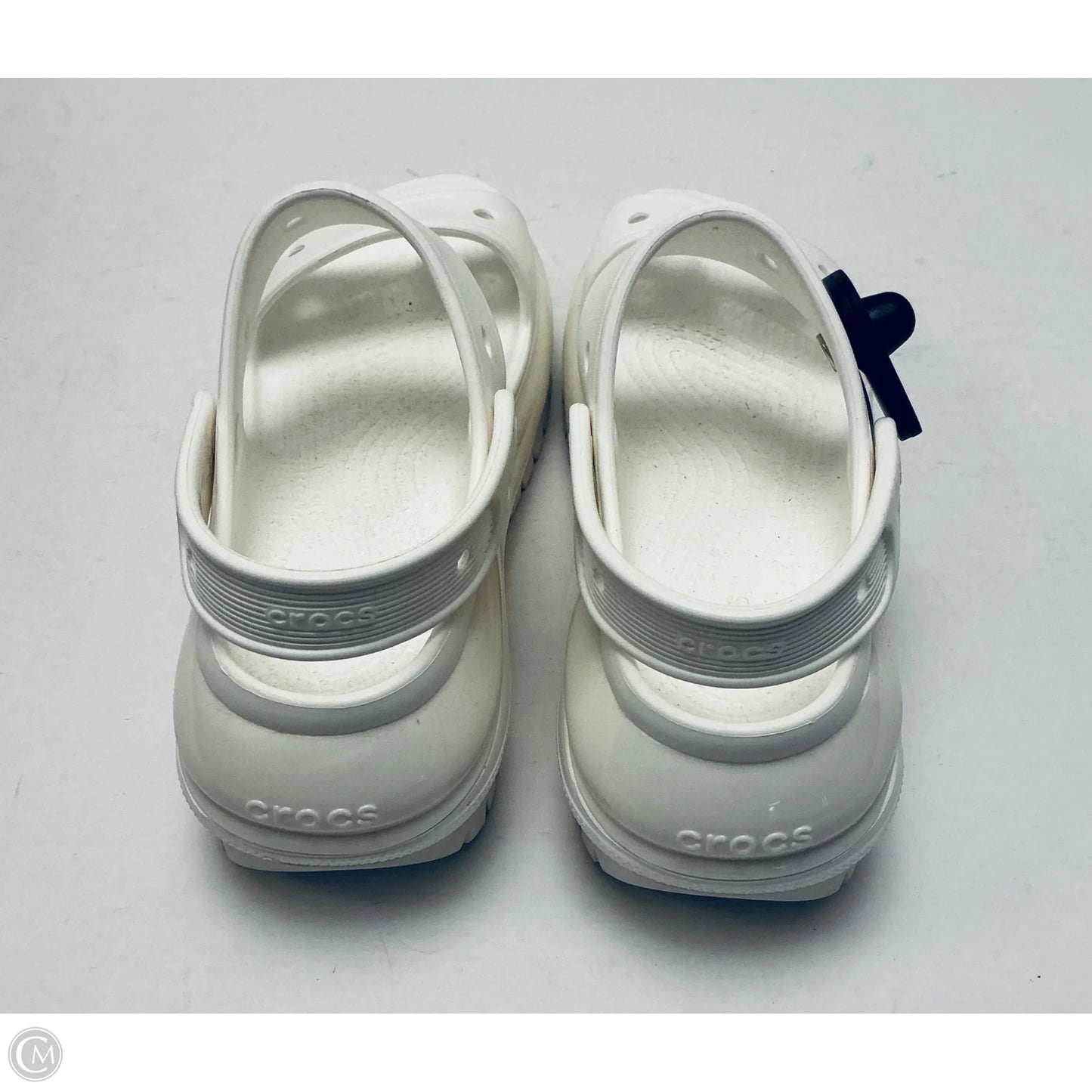 Sandals Heels Block By Crocs In White, Size: 7
