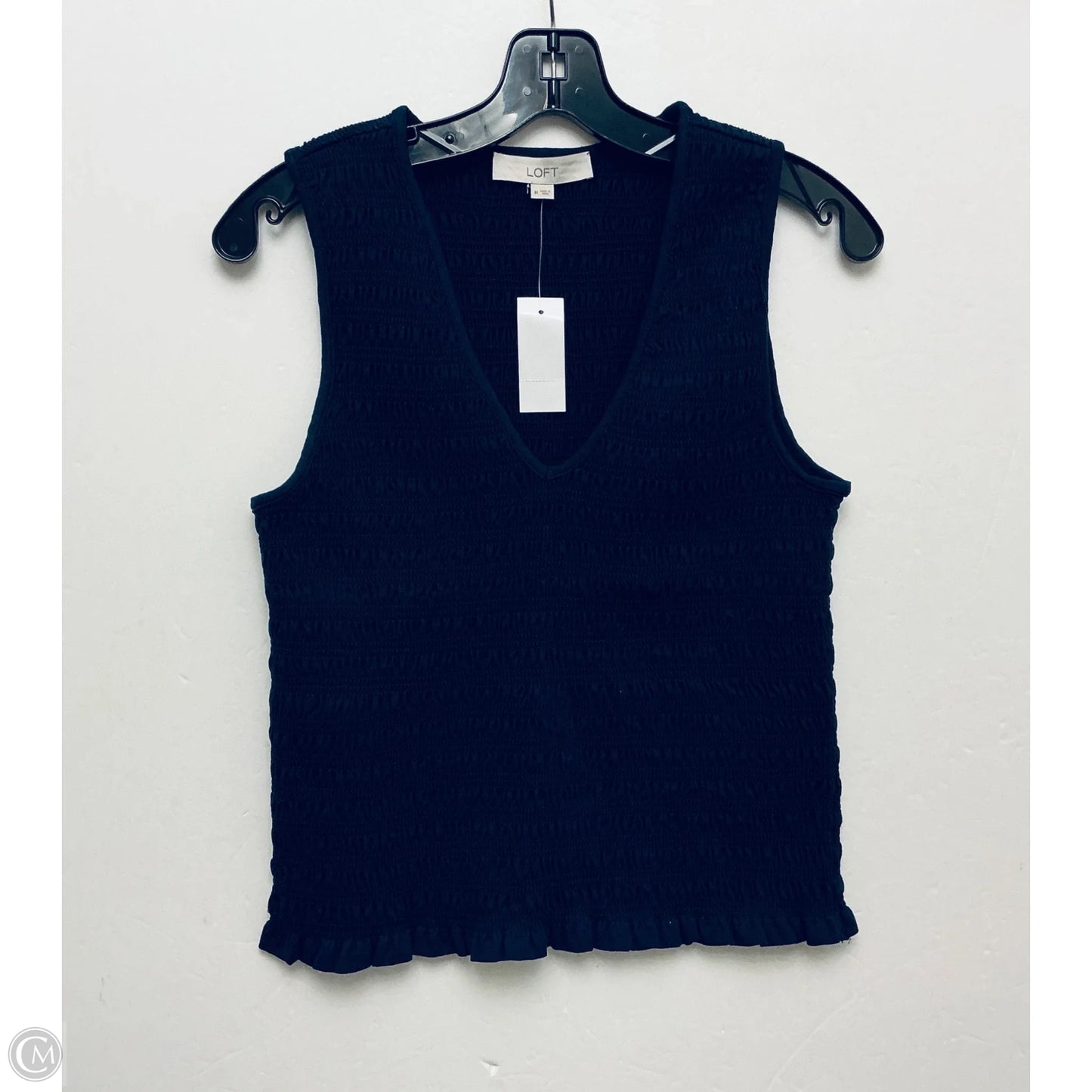 Top Sleeveless By Loft In Navy, Size: M