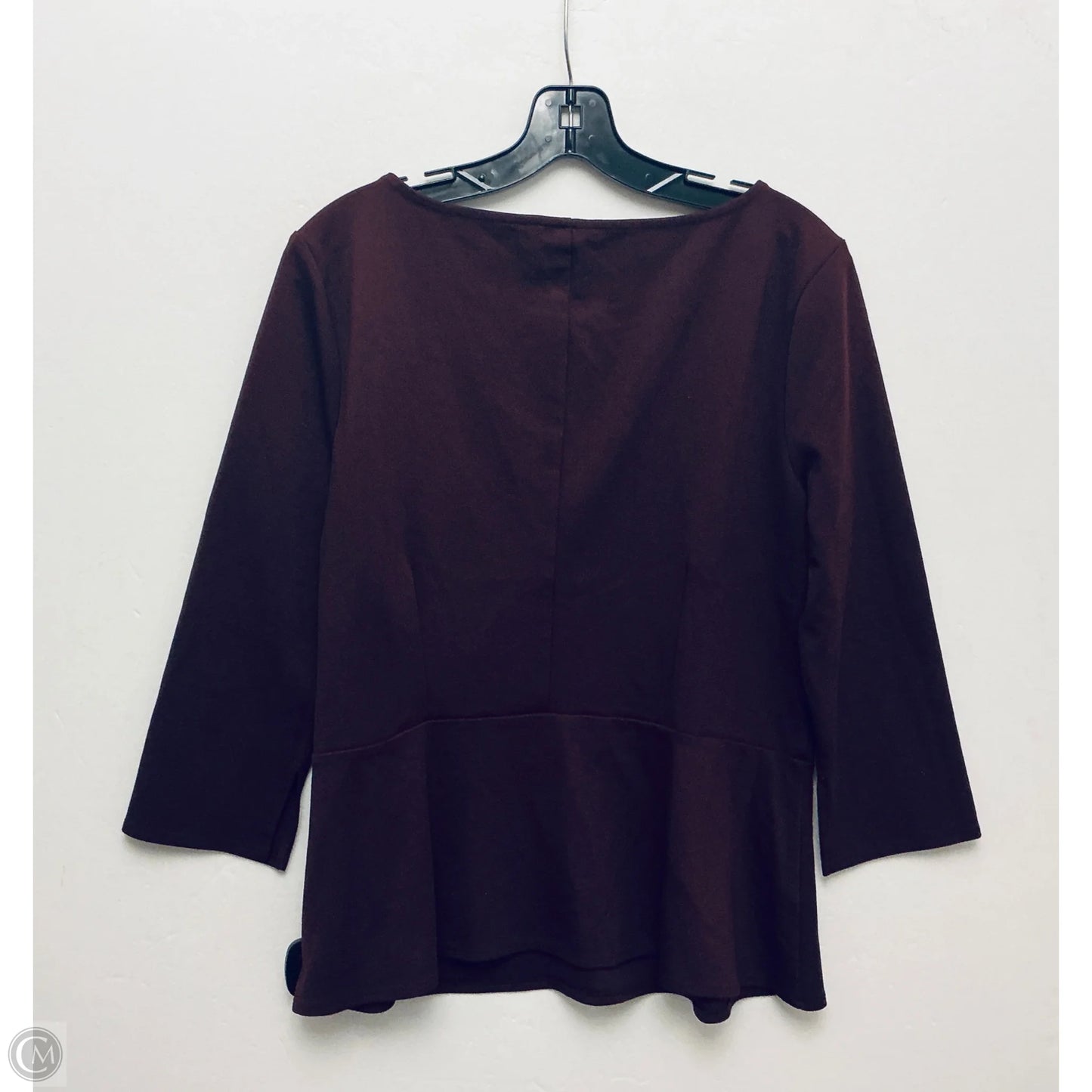Top Long Sleeve By Ann Taylor In Maroon, Size: L
