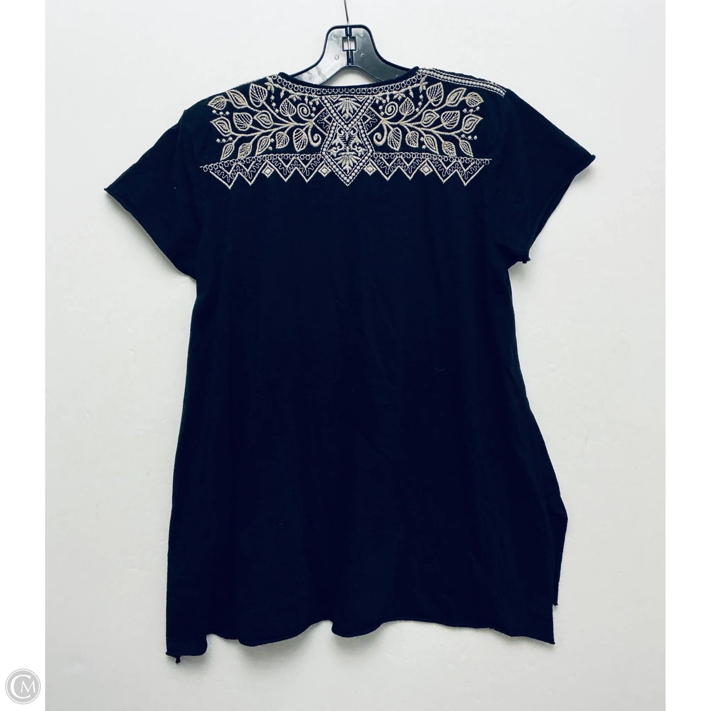 Top Short Sleeve By Johnny Was In Black, Size: M
