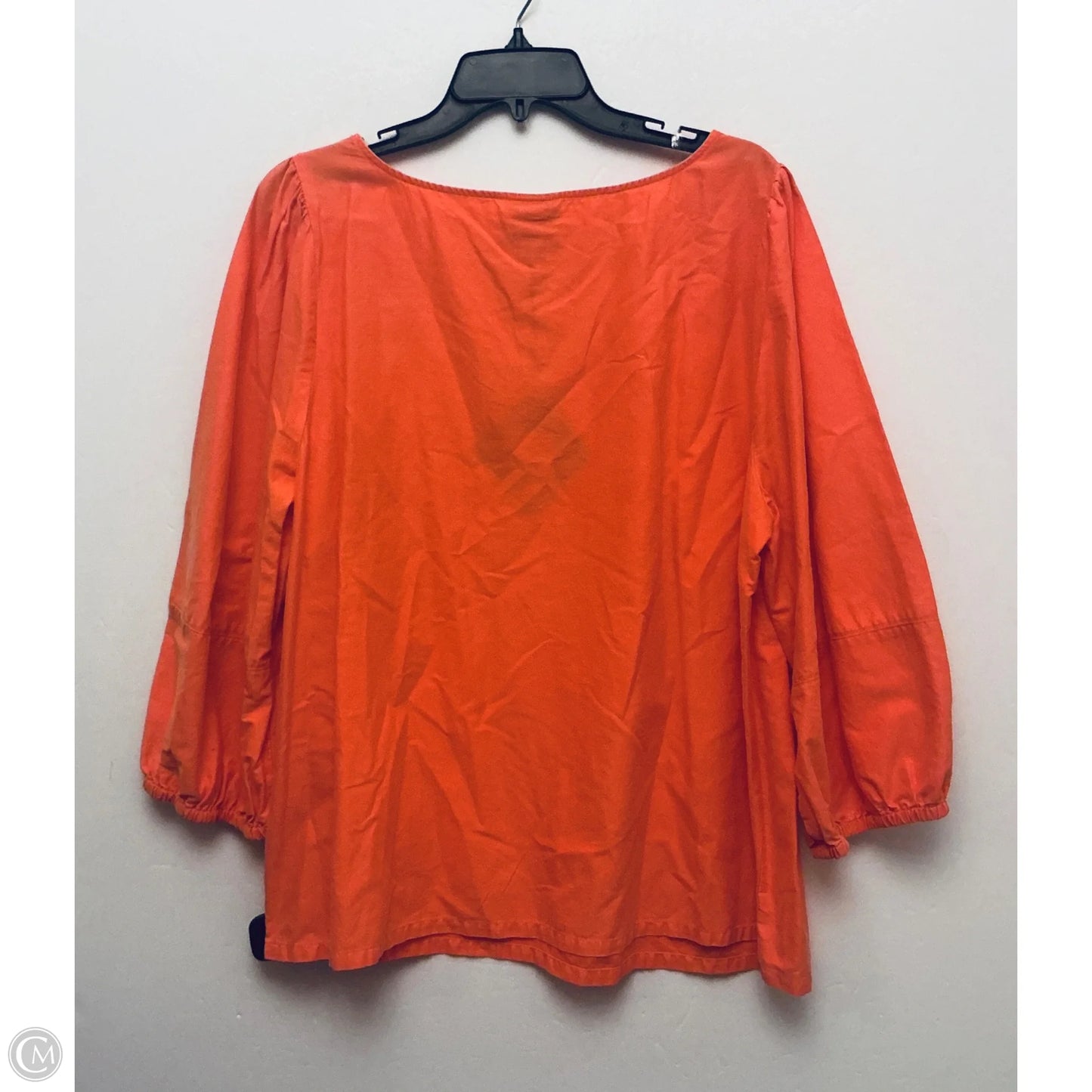 Top Long Sleeve By Ava & Viv In Coral, Size: 1x