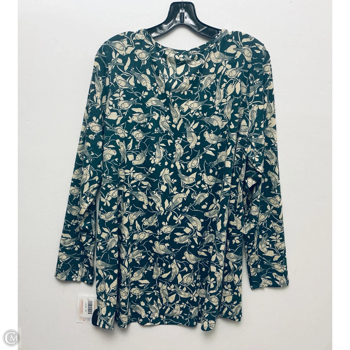 Top Long Sleeve By Lularoe In Green, Size: 3x