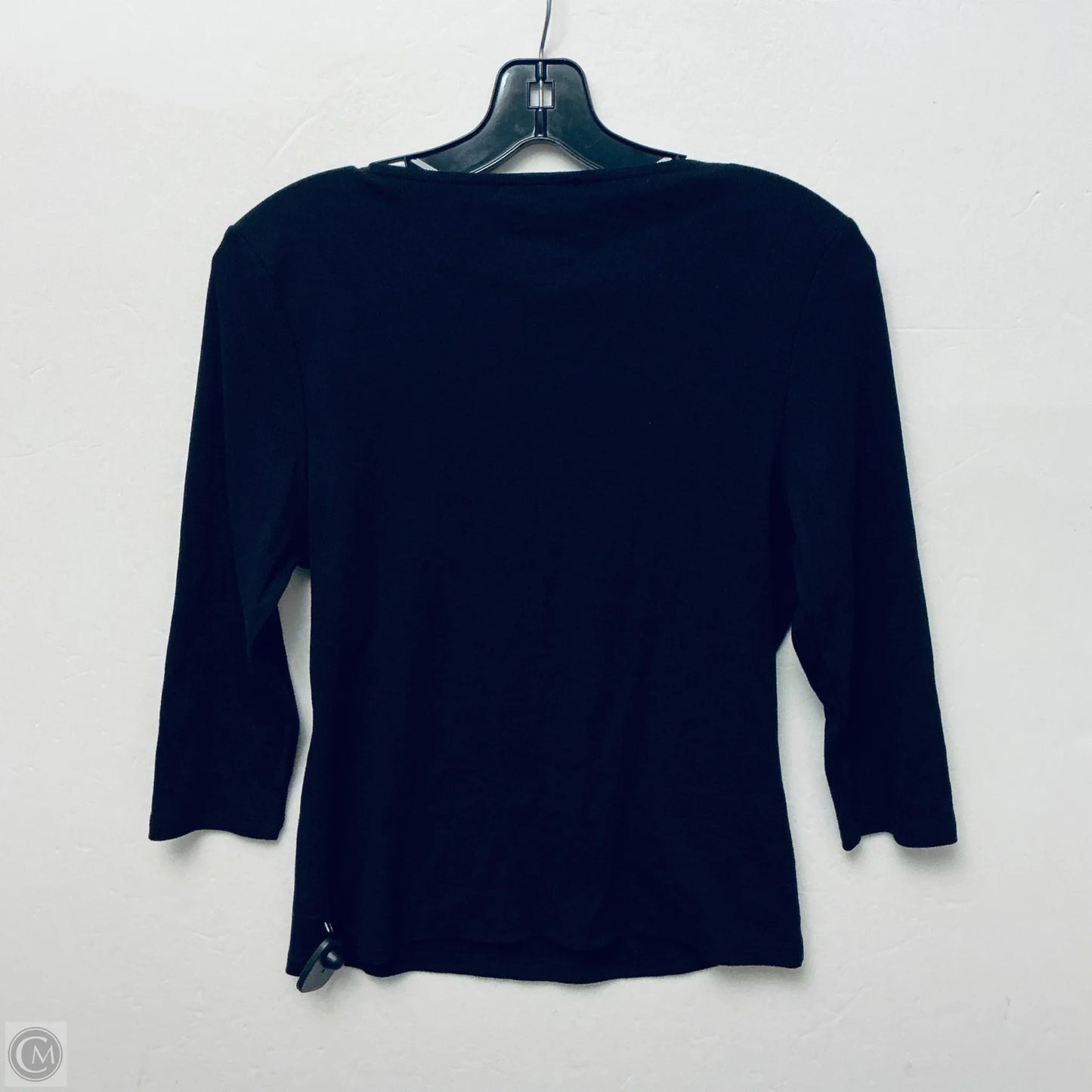 Top Long Sleeve Designer By Karl Lagerfeld In Black, Size: M