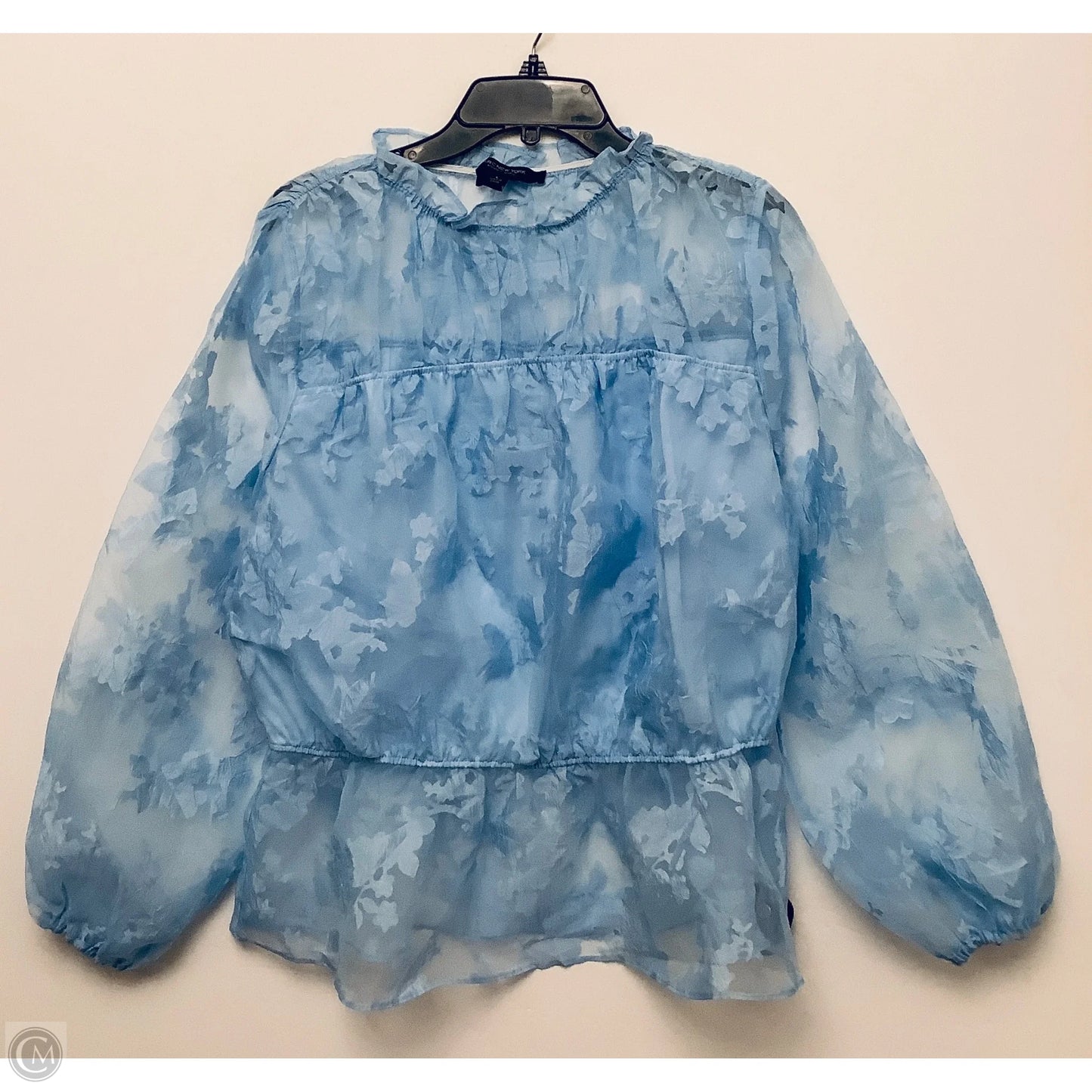 Top Long Sleeve By Marc New York In Blue, Size: L