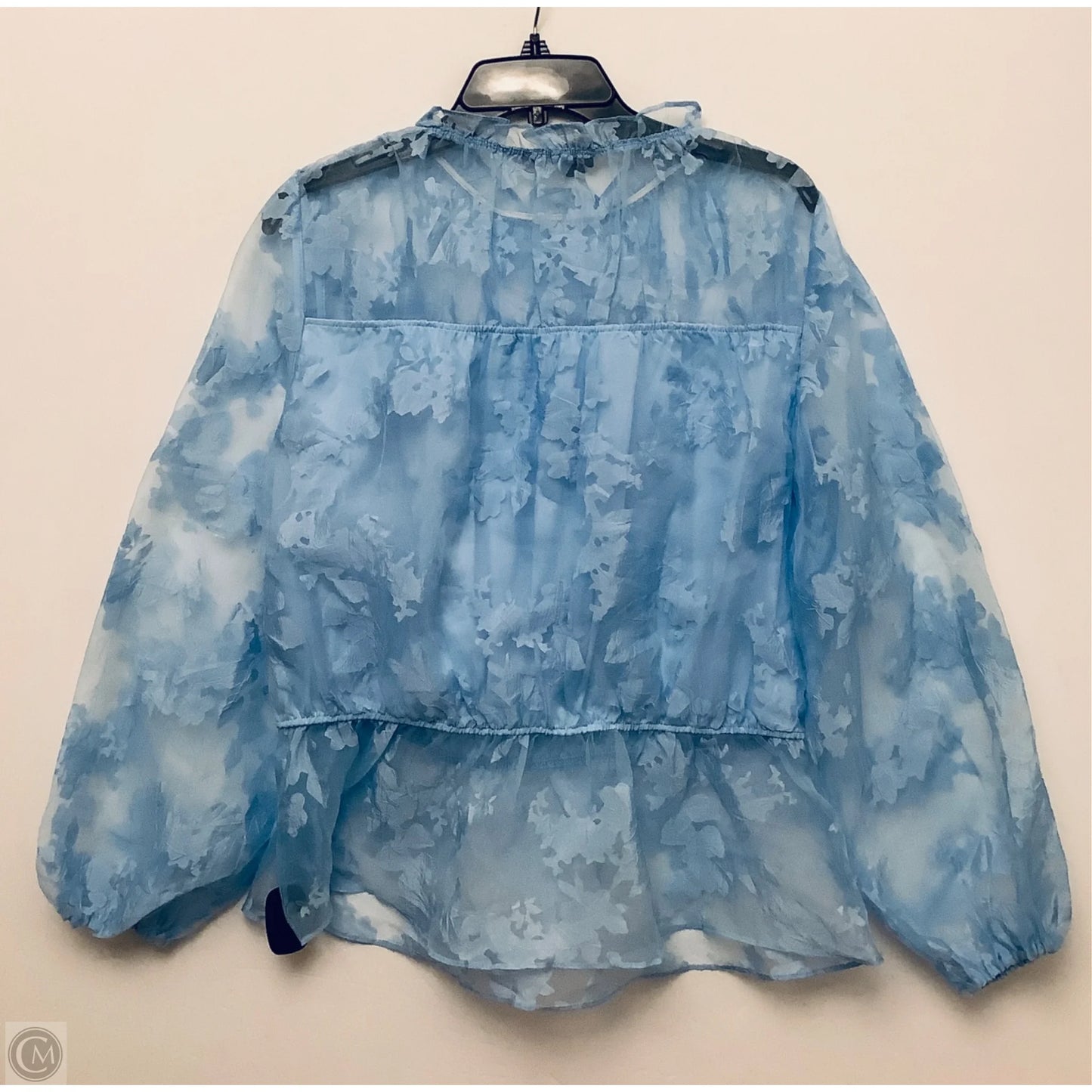 Top Long Sleeve By Marc New York In Blue, Size: L