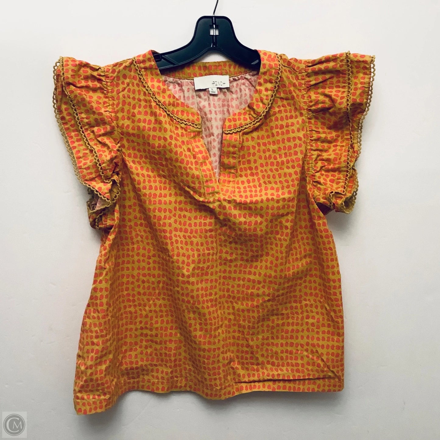 Top Sleeveless By Clothes Mentor In Orange, Size: L
