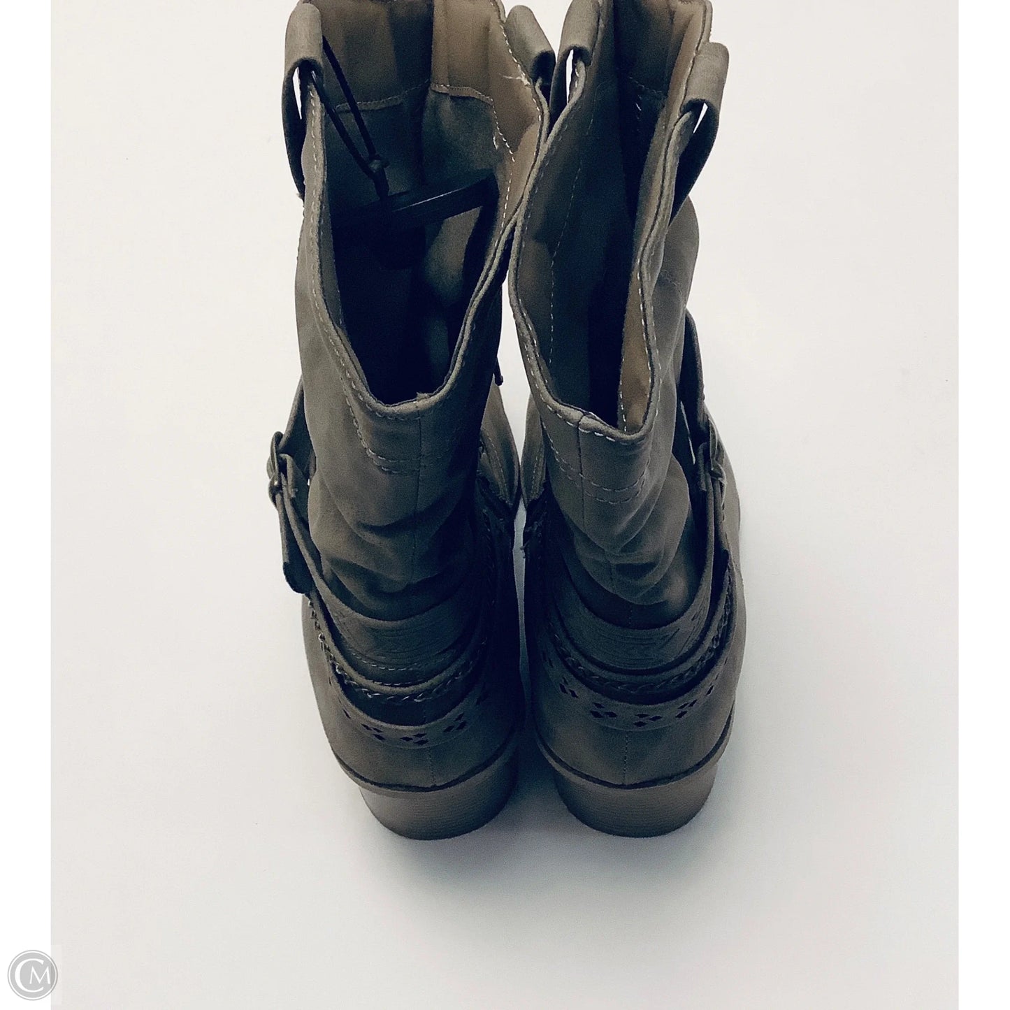Boots Ankle Heels By Jelly Pop In Grey, Size: 9.5