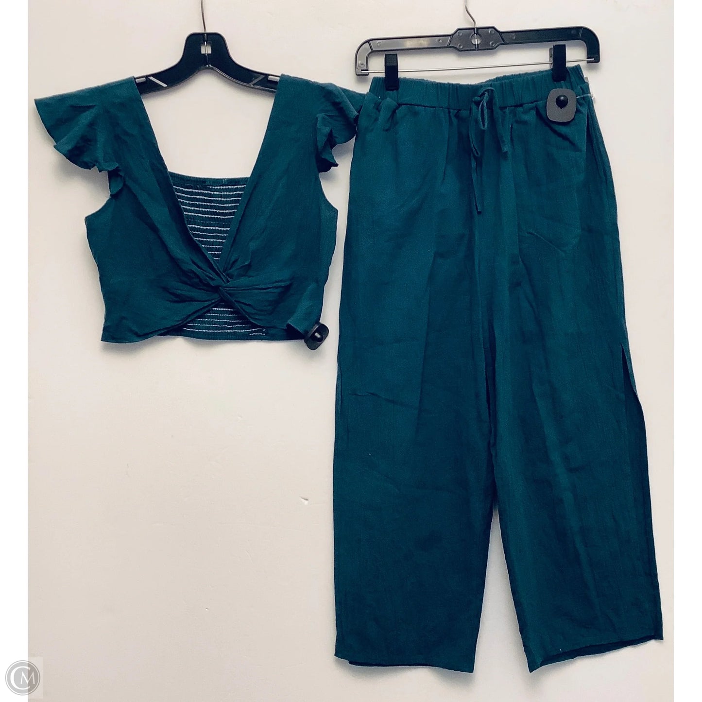 Pants Set 2pc By Shein In Green, Size: M