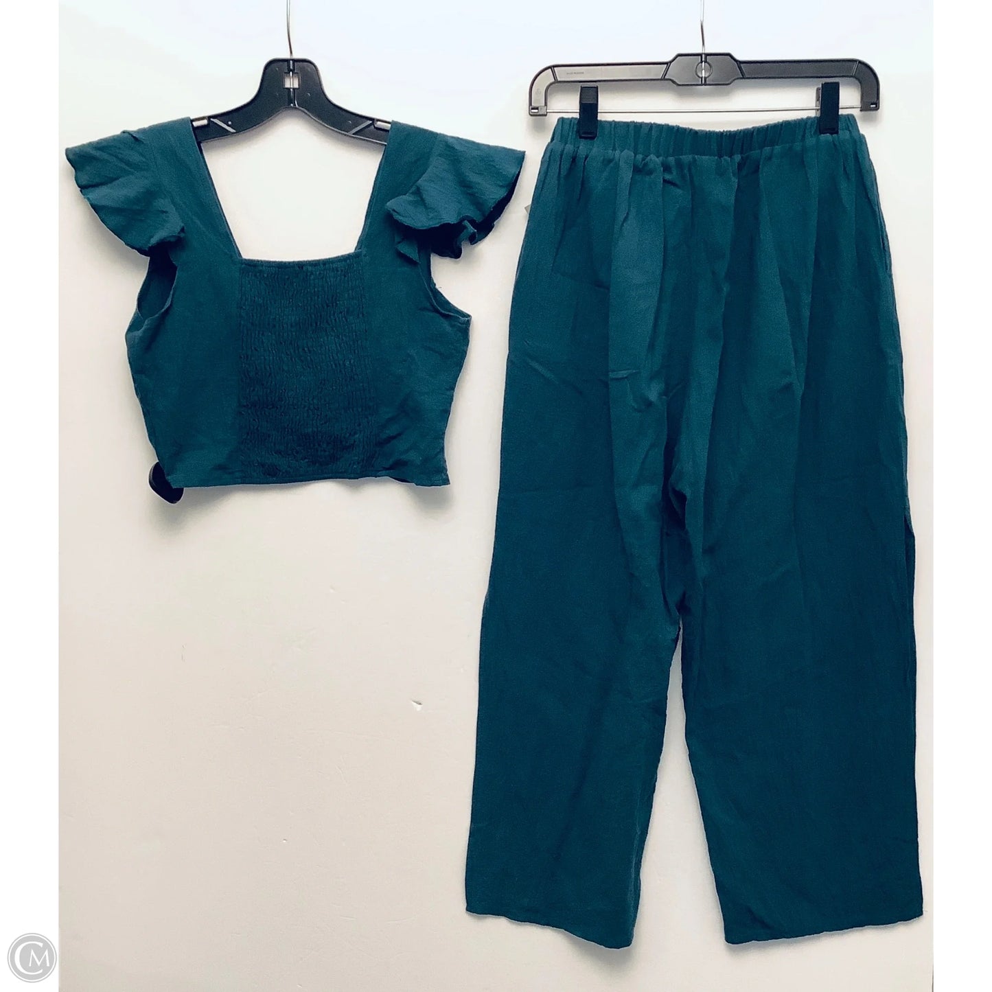 Pants Set 2pc By Shein In Green, Size: M