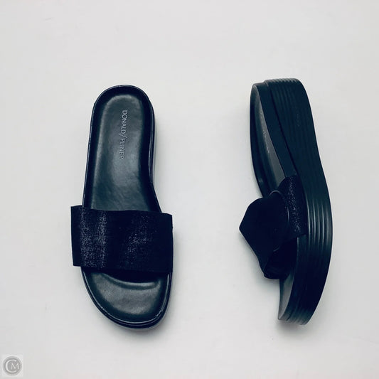 Sandals Flats By Donald Pliner In Black, Size: 7.5