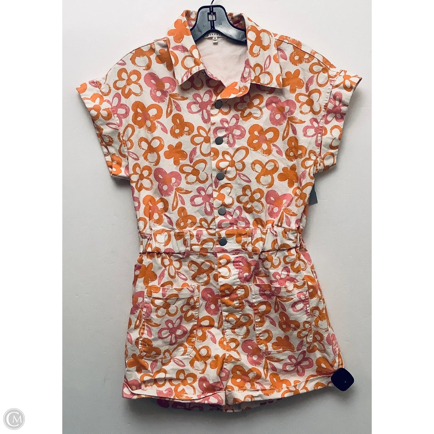 Romper By Clothes Mentor In Floral Print, Size: S
