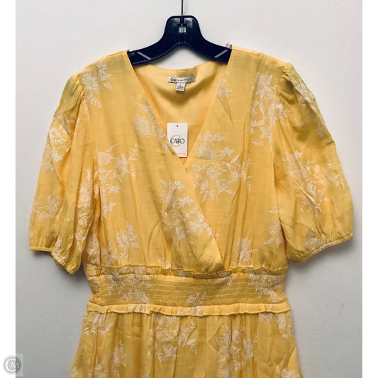 Dress Casual Midi By Cato In Yellow, Size: L