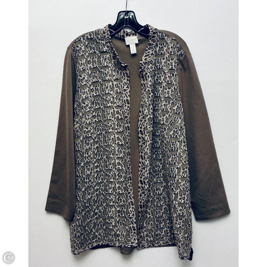 Jacket Other By Chicos In Animal Print, Size: L