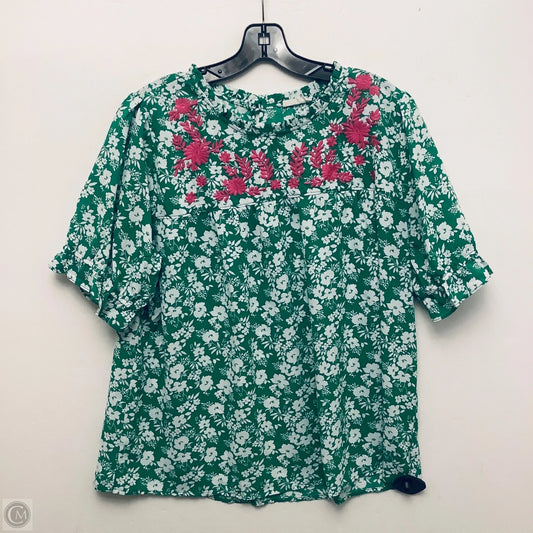 Top Short Sleeve By Clothes Mentor In Green, Size: L