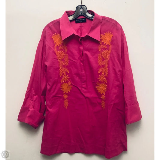 Top Long Sleeve By Lane Bryant In Pink, Size: L