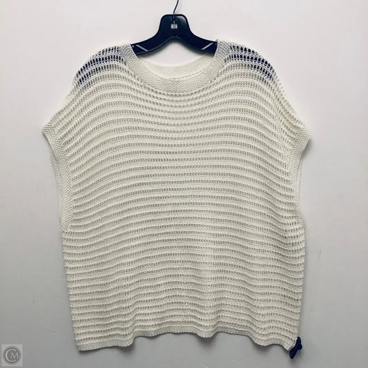 Top Short Sleeve By Max Studio In Cream, Size: L