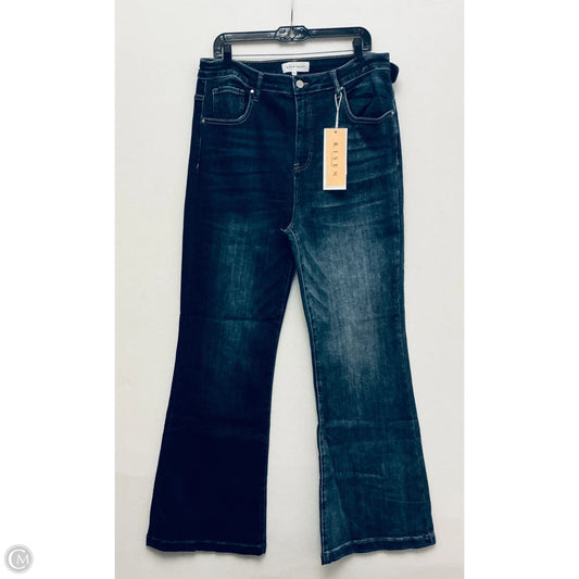 Jeans Straight By Risen In Blue Denim, Size: 22