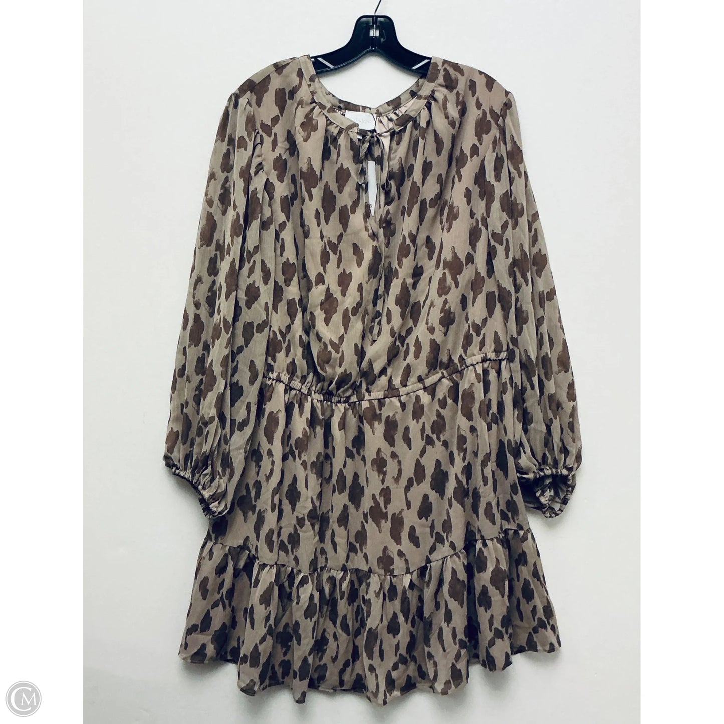 Dress Casual Short By Sugar Lips In Brown, Size: 2x