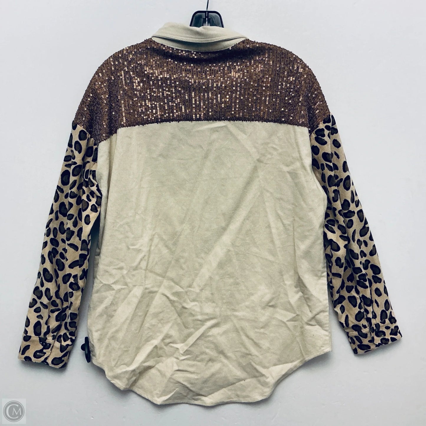 Jacket Shirt By Umgee In Tan, Size: S