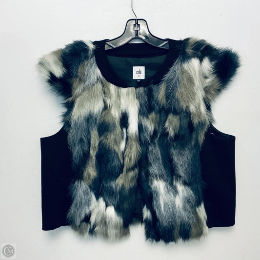 Vest Faux Fur & Sherpa By Cabi In Multi-colored, Size: Xl
