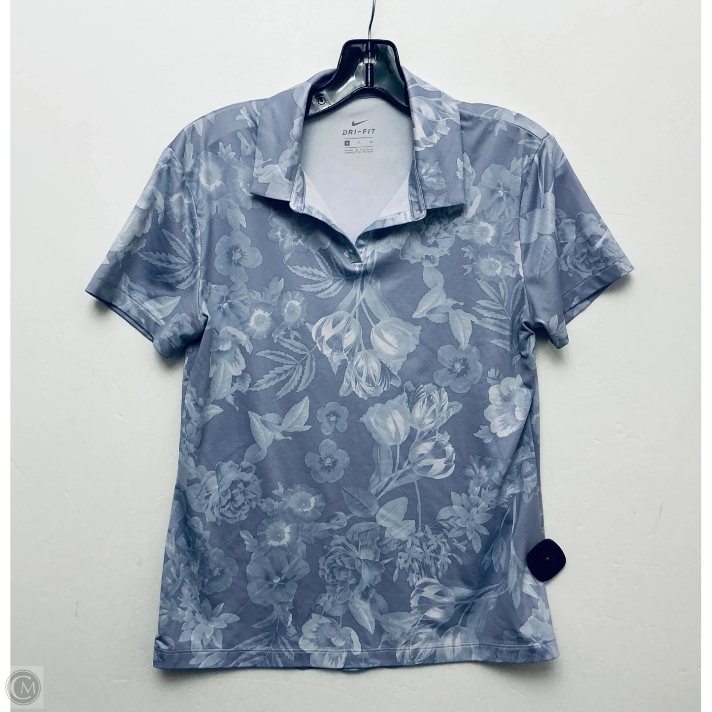 Athletic Top Short Sleeve By Nike In Purple, Size: S