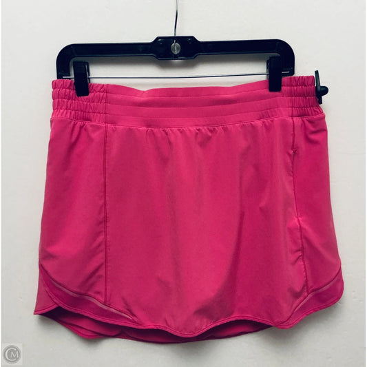 Athletic Skort By Lululemon In Pink, Size: 12