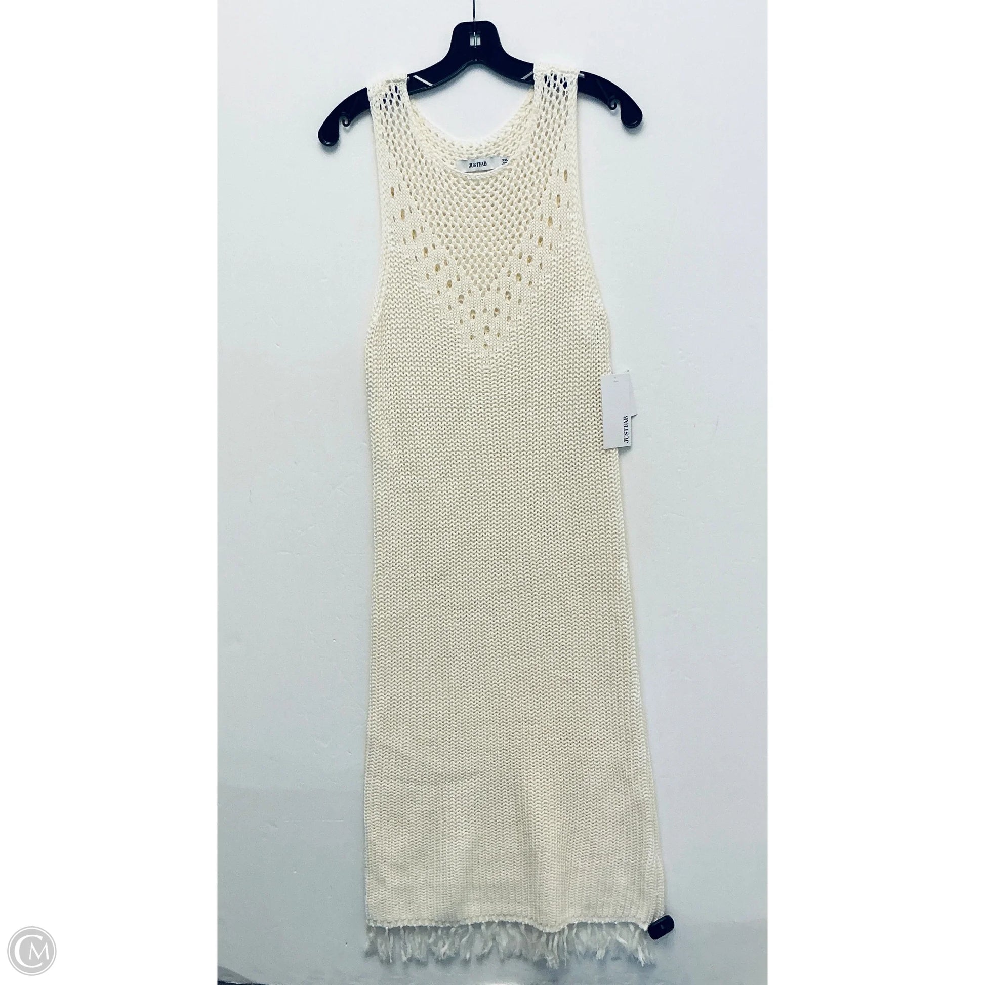 Dress Casual Midi By Just Fab In Cream, Size: Xxl – Clothes Mentor Selma TX #298