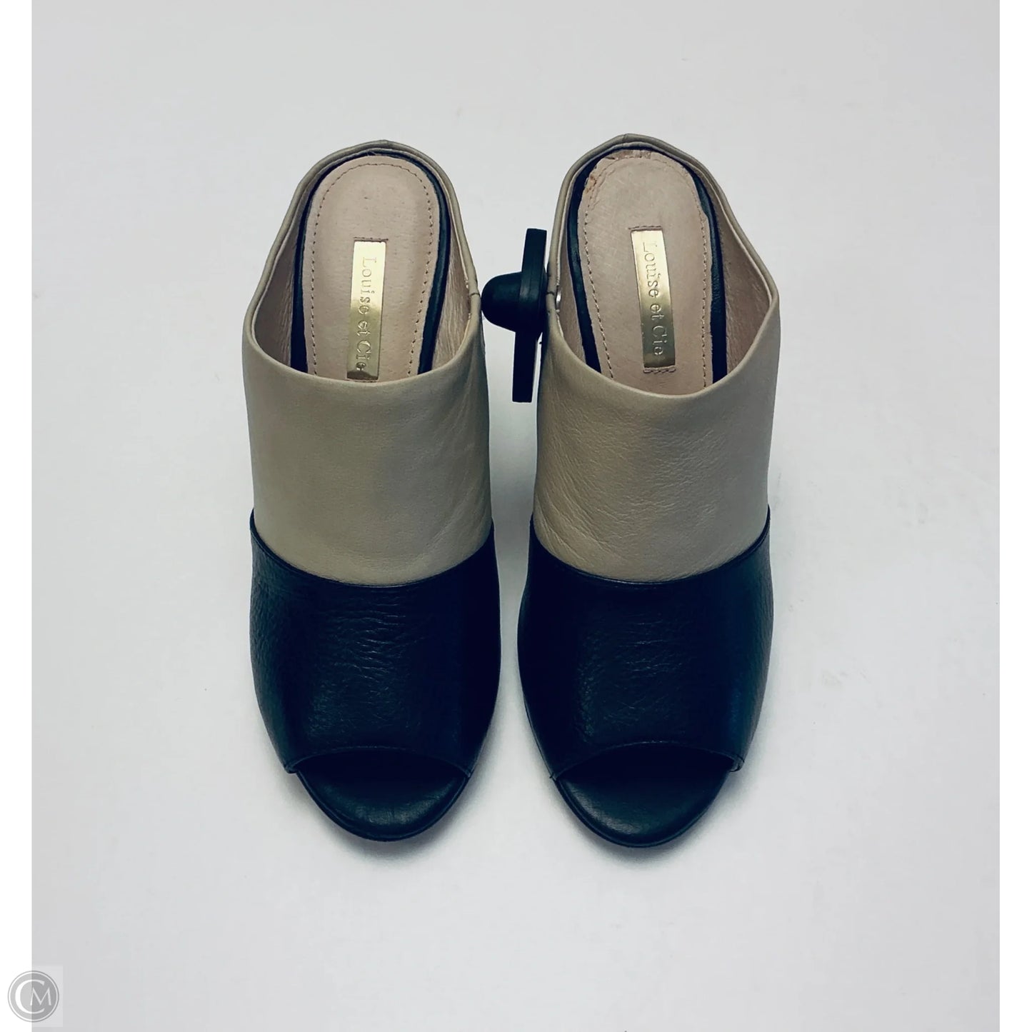 Shoes Heels Wedge By Louise Et Cie In Black & Cream, Size: 5.5