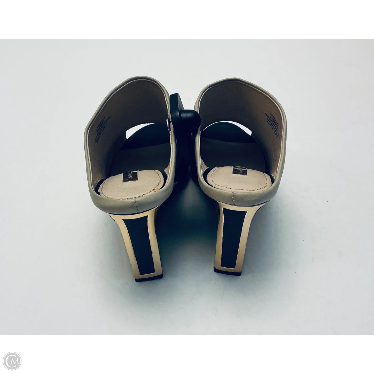 Shoes Heels Wedge By Louise Et Cie In Black & Cream, Size: 5.5