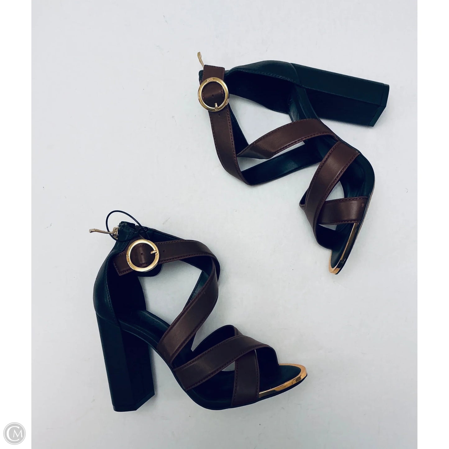 Shoes Heels Block By Dkny In Brown, Size: 7.5