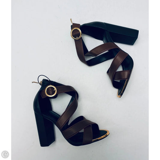 Shoes Heels Block By Dkny In Brown, Size: 7.5