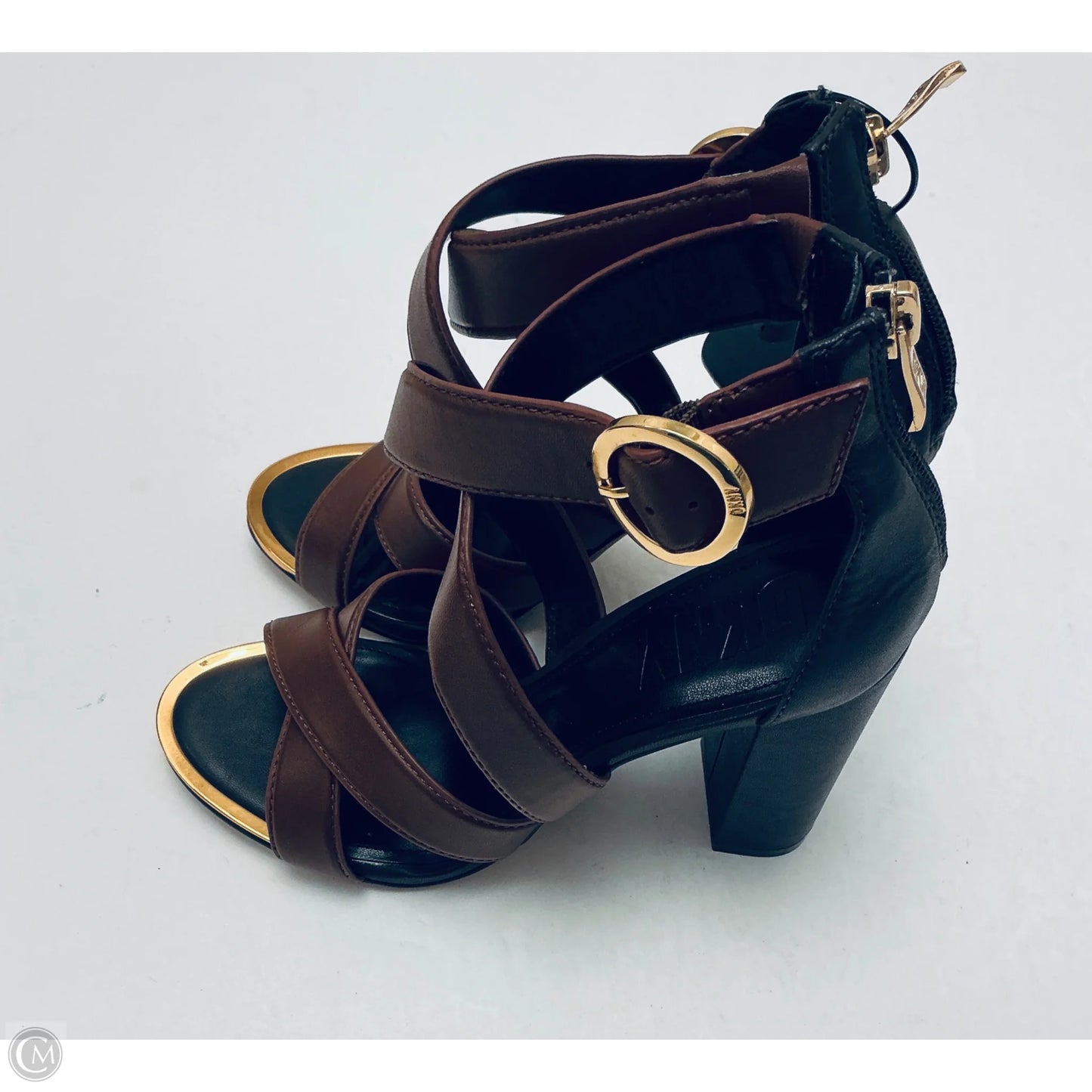 Shoes Heels Block By Dkny In Brown, Size: 7.5