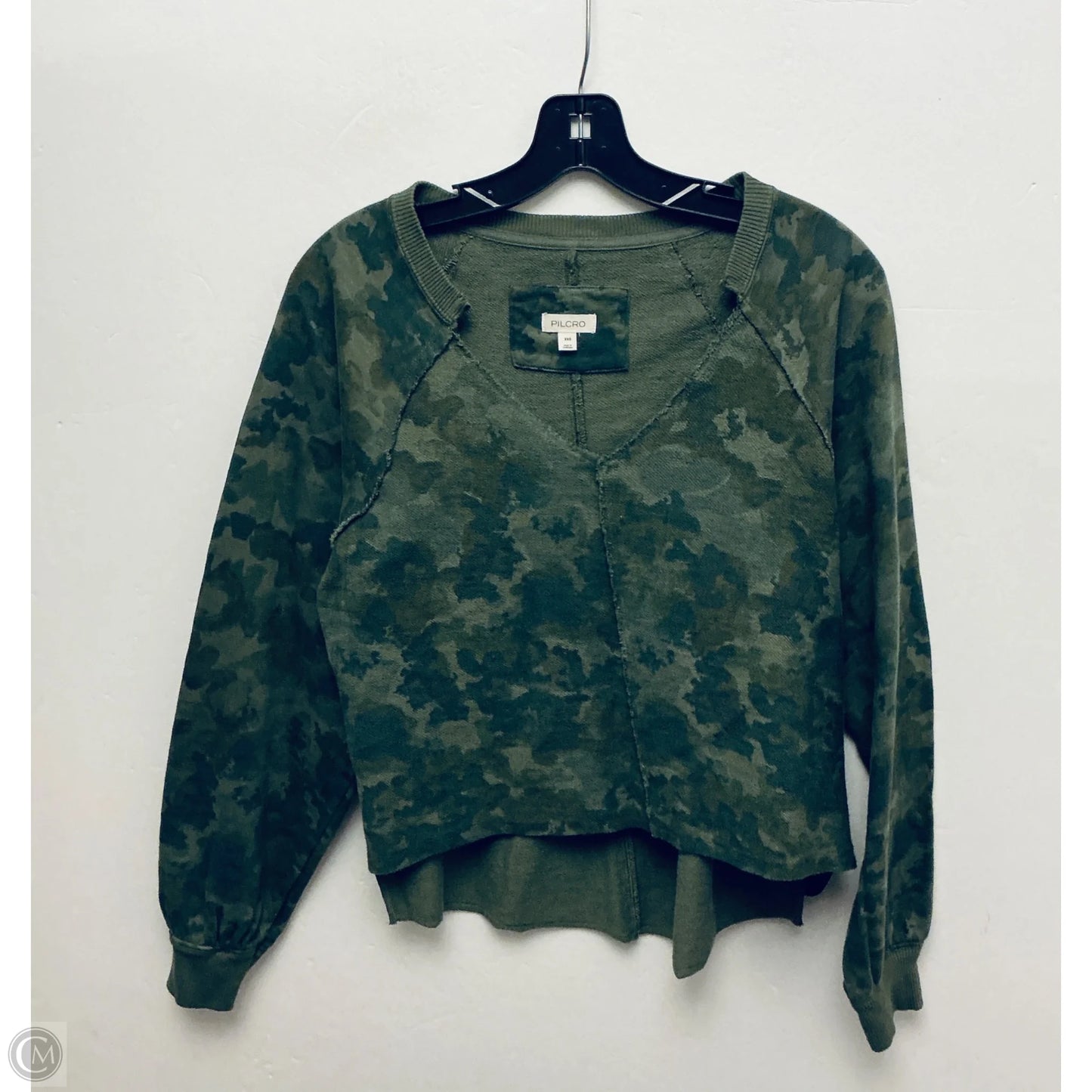 Top Long Sleeve By Pilcro In Camouflage Print, Size: Xxs