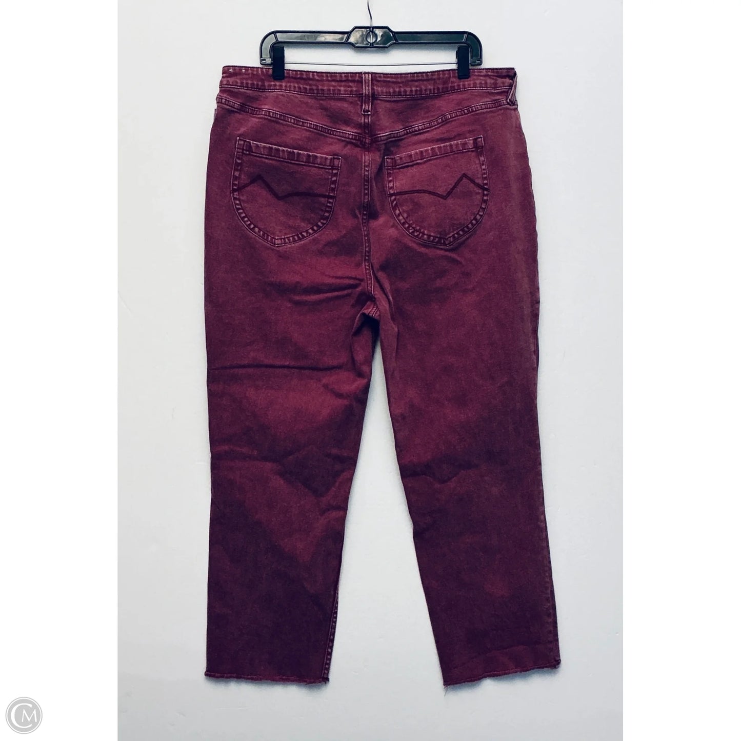 Jeans Straight By Clothes Mentor In Maroon, Size: 14
